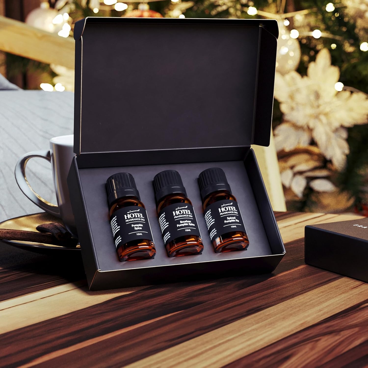 AirScent Pumpkin Spice Diffuser Oil 3 Pack Gift Set – 10 mL, 0.34 fl oz Premium Fragrance Oil Set for Ultrasonic and Waterless Diffusers and Crafting – 3 Pumpkin Spice Blends