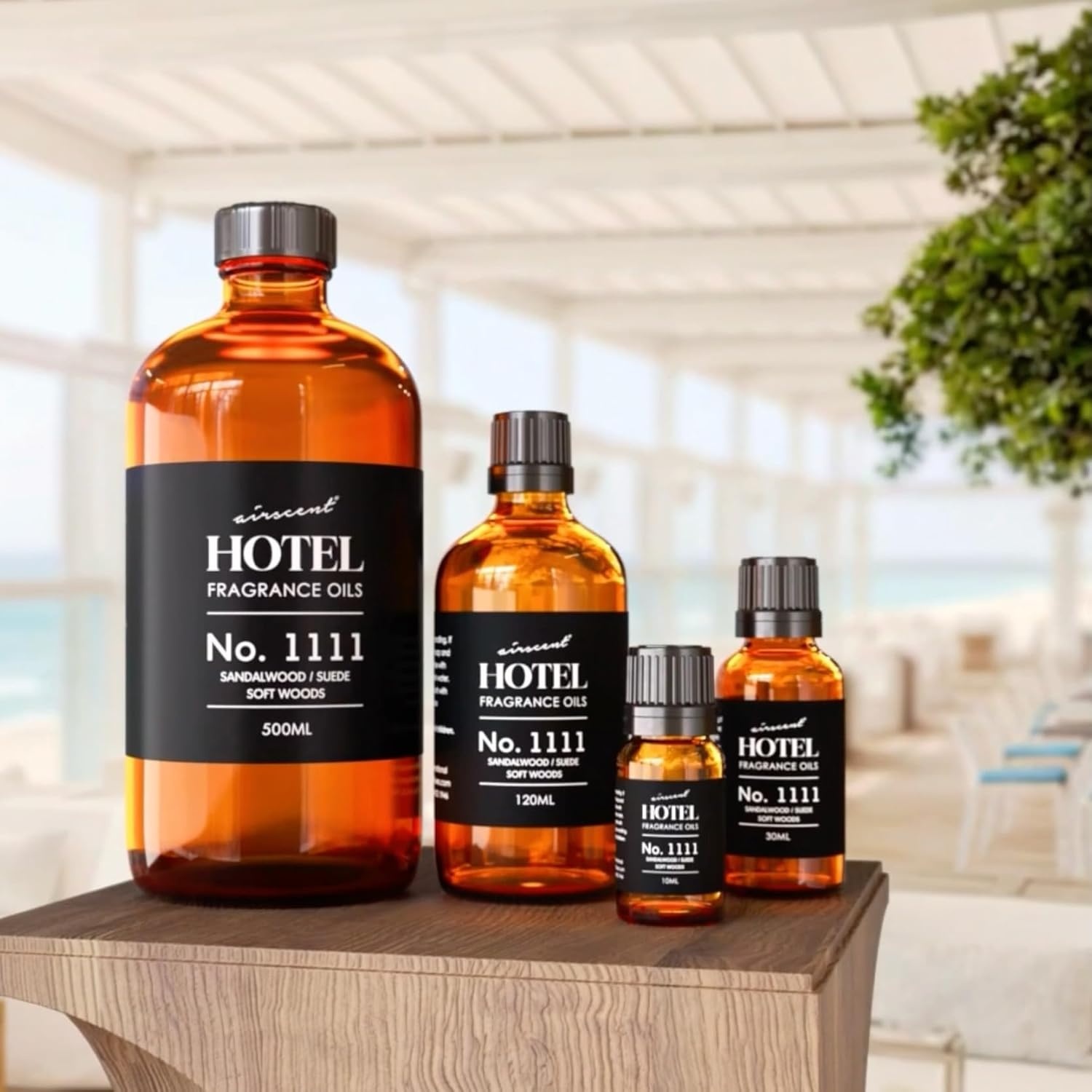 AirScent My Way Diffuser Oil No. 1111 Inspired by the 1 Hotel – 10 mL | Sandalwood Suede Soft Woods – Hotel Fragrance Oil for Ultrasonic and Waterless Diffusers and Crafting – 0.34 fl oz Bottle(My Way)