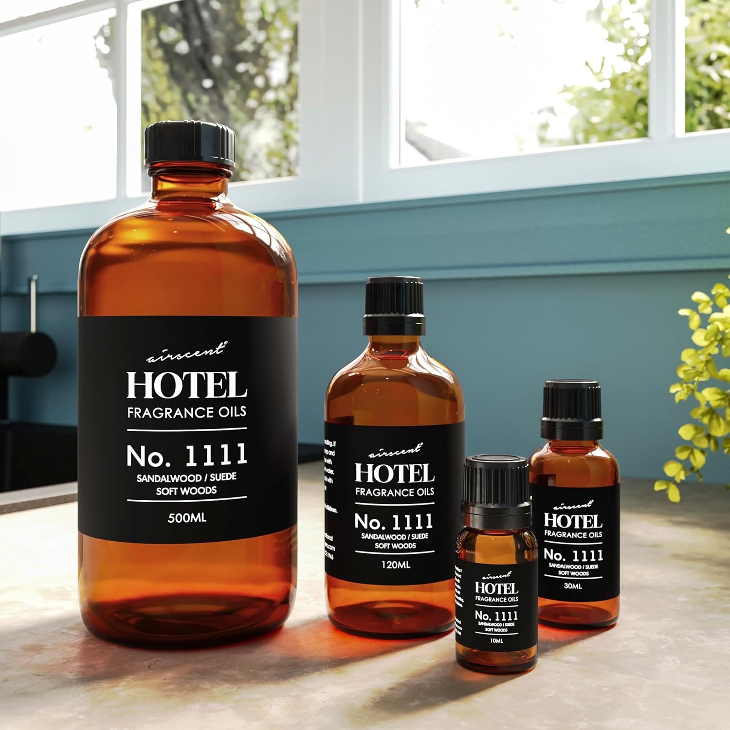 AirScent My Way Diffuser Oil No. 1111 Inspired by the 1 Hotel – 10 mL | Sandalwood Suede Soft Woods – Hotel Fragrance Oil for Ultrasonic and Waterless Diffusers and Crafting – 0.34 fl oz Bottle(My Way)