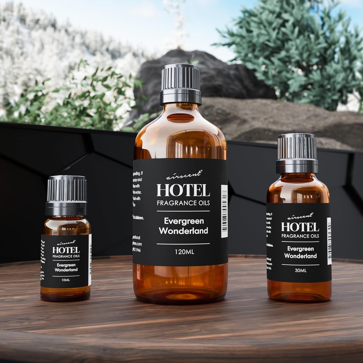 AirScent Evergreen Wonderland Holiday Diffuser Oil – Premium Holiday Fragrance Oil for Ultrasonic and Waterless Diffusers and Crafting – 10ml, .34 fl oz Glass Dropper Bottle – Christmas Tree Scent(16.9 Fl Oz (Pack of 1))