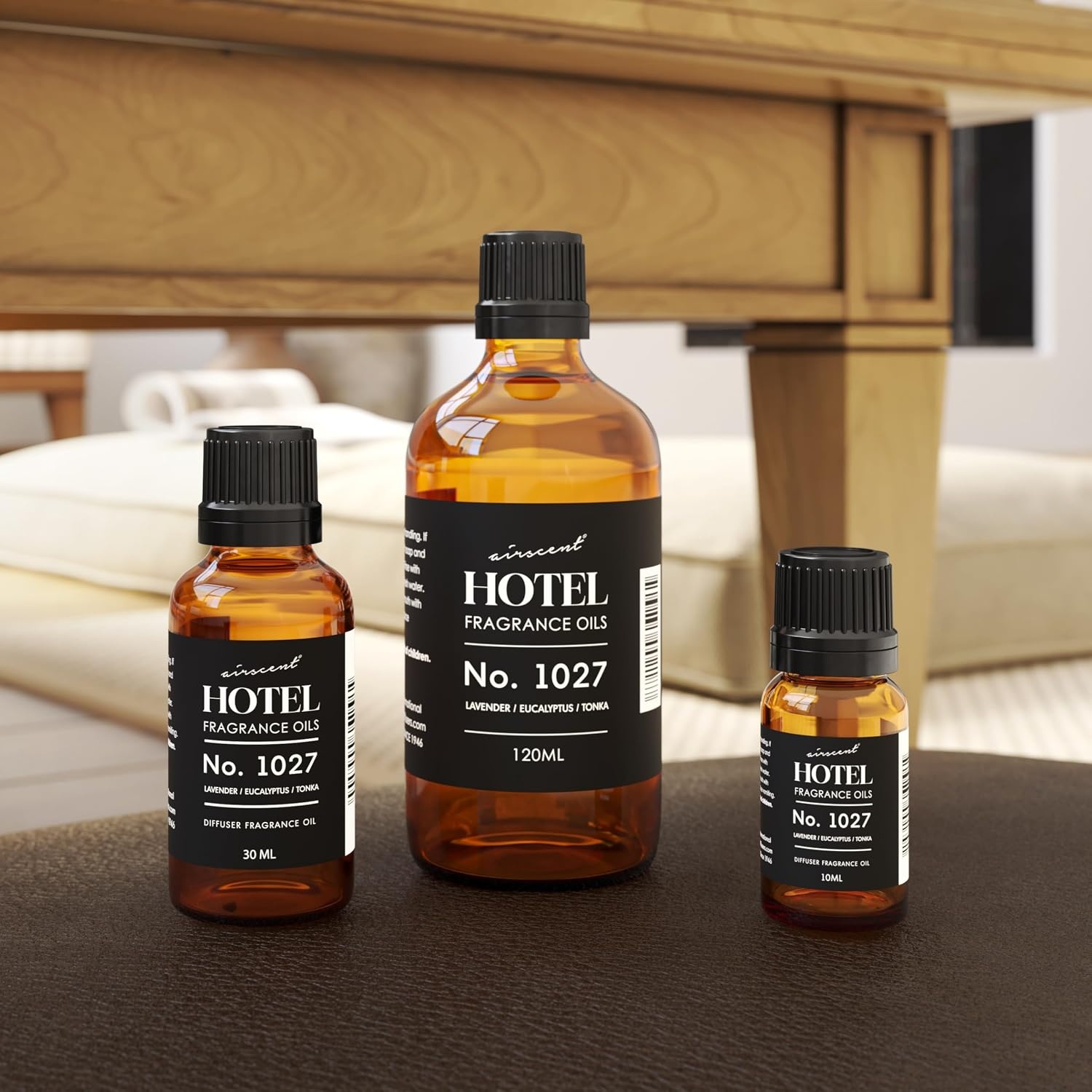 AirScent Hotel Diffuser Oil No. 1027 Inspired by The Zen Hotel Scent – Premium Fragrance Oil for Ultrasonic and Waterless Diffusers and Crafting – 10 mL, 0.34 fl oz Glass Bottle with Dropper(1 Fl Oz (Pack of 1))