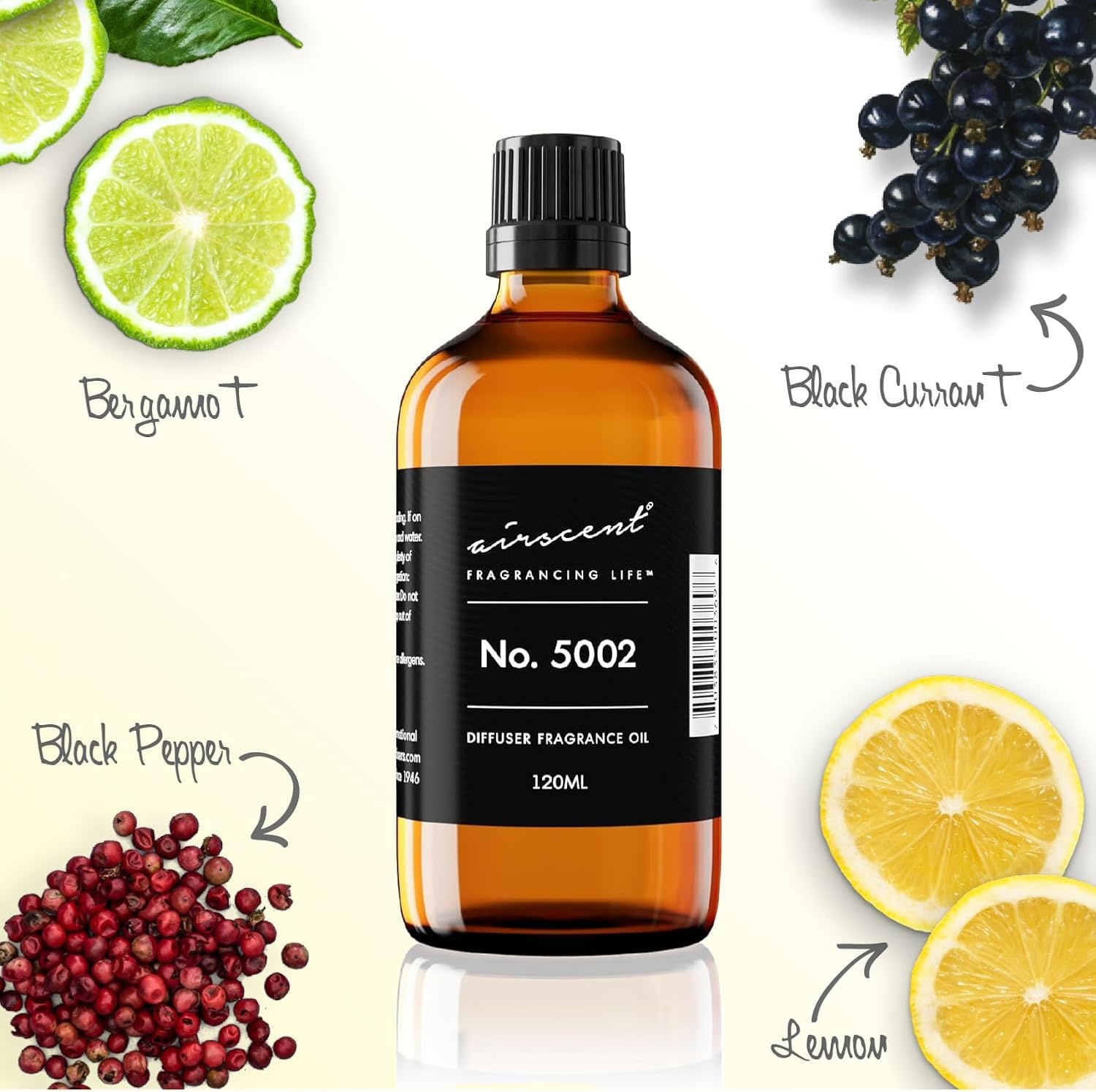 AirScent Creed-Aventus-Inspired Diffuser Oil – No. 5002 Perfume Dupe – Premium Fragrance Oil Blend for Ultrasonic and Waterless Diffusers and Crafting – 10 ml, 0.34 fl oz Glass Bottle with Dropper(16.9 Fl Oz (Pack of 1))
